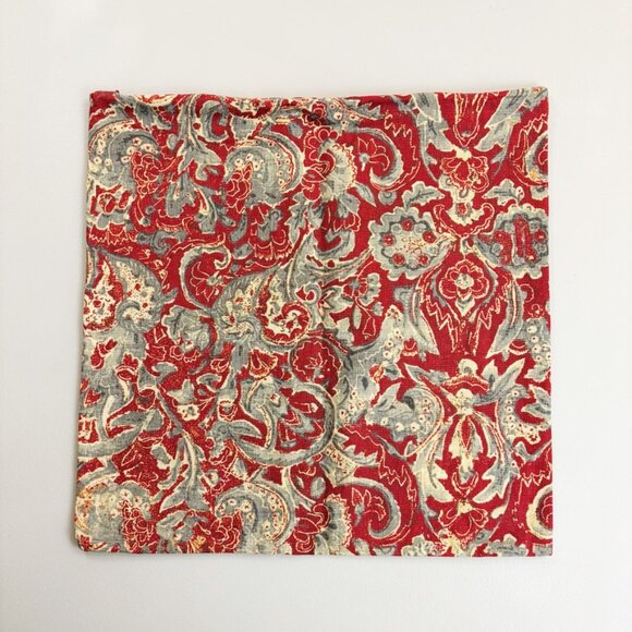 POTTERY BARN Linen Blend Floral Pillow Cover Set Of 2 20x20 Classic Traditional - Picture 5 of 16